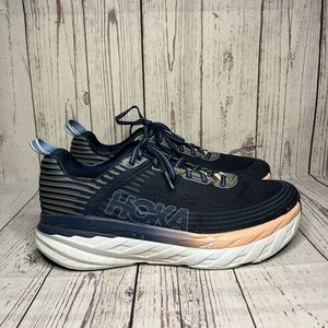 Women's Hoka One One Bondi 6 Running Shoes Size 10.5 Indigo/Pink